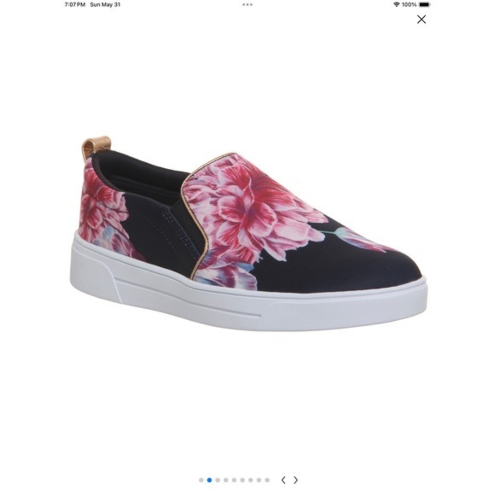 TED BAKER LONDON TANCEY 2 BLACK TRANQUILITY SNEAKERS‎